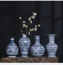 GobekUsa Blue and White Ceramic Vase - Elegant Home Decor
