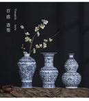 GobekUsa Blue and White Ceramic Vase - Elegant Home Decor