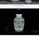 GobekUsa Blue and White Ceramic Vase - Elegant Home Decor