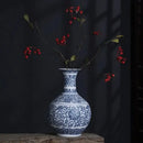GobekUsa Blue and White Ceramic Vase - Elegant Home Decor