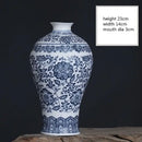 GobekUsa Blue and White Ceramic Vase - Elegant Home Decor