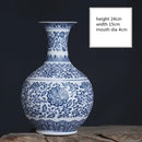 GobekUsa Blue and White Ceramic Vase - Elegant Home Decor