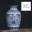 GobekUsa Blue and White Ceramic Vase - Elegant Home Decor