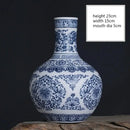 GobekUsa Blue and White Ceramic Vase - Elegant Home Decor