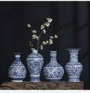 GobekUsa Blue and White Ceramic Vase - Elegant Home Decor