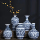 GobekUsa Blue and White Ceramic Vase - Elegant Home Decor