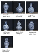 GobekUsa Blue and White Ceramic Vase - Elegant Home Decor