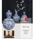 GobekUsa Blue and White Ceramic Vase - Elegant Home Decor