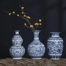 GobekUsa Blue and White Ceramic Vase - Elegant Home Decor