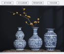 GobekUsa Blue and White Ceramic Vase - Elegant Home Decor