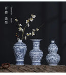 GobekUsa Blue and White Ceramic Vase - Elegant Home Decor
