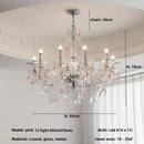 GobekUsa Blue Crystal Chandelier: Luxury E14 Pendant Lights for Living Room and Bedroom