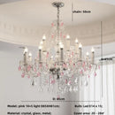 GobekUsa Blue Crystal Chandelier: Luxury E14 Pendant Lights for Living Room and Bedroom