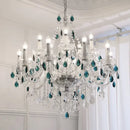GobekUsa Blue Crystal Chandelier: Luxury E14 Pendant Lights for Living Room and Bedroom