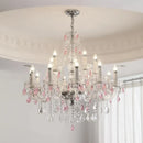 GobekUsa Blue Crystal Chandelier: Luxury E14 Pendant Lights for Living Room and Bedroom