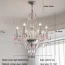 GobekUsa Blue Crystal Chandelier: Luxury E14 Pendant Lights for Living Room and Bedroom