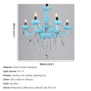 GobekUsa Blue Crystal Pendent Lamp/Candle Chandelier for Living Room, Bedroom, Restaurant, KTV