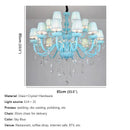 GobekUsa Blue Crystal Pendent Lamp/Candle Chandelier for Living Room, Bedroom, Restaurant, KTV