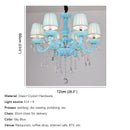 GobekUsa Blue Crystal Pendent Lamp/Candle Chandelier for Living Room, Bedroom, Restaurant, KTV