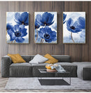 GobekUsa Blue Flowers Print for Living Room Decor