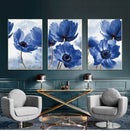 GobekUsa Blue Flowers Print for Living Room Decor