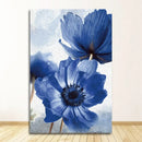 Beautiful blue floral framed wall art set for living room decor