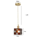GobekUsa Blue Glass Pendant Light for Bedroom Dinning Living Room