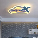 GobekUsa Blue Sky Airplane Chandelier: Kids Study Room Decoration & Dimmable Indoor Lighting