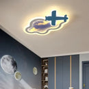 GobekUsa Blue Sky Airplane Chandelier: Kids Study Room Decoration & Dimmable Indoor Lighting