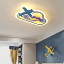 GobekUsa Blue Sky Airplane Chandelier: Kids Study Room Decoration & Dimmable Indoor Lighting