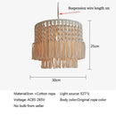 GobekUsa Bohemia Cotton Rope Chandelier: Modern Pendant Lamp for Dining Room, Living Room, Balcony