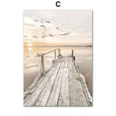 Rustic natural wood candle holder landscape wall art living room by Decorbites