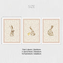 Bohemian beige & cream rabbit wall art set – nursery framed prints by Decorbites