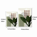 Bohemian green leaves framed wall art trio – living room decor by Decorbites