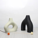 Bohemian black & off-white ceramic vase set living room decor by Decorbites
