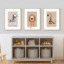 GobekUsa Bohemian Jungle Animal Toddler Canvas Set