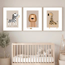GobekUsa Bohemian Jungle Animal Toddler Canvas Set