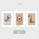 GobekUsa Bohemian Jungle Animal Toddler Canvas Set