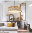 GobekUsa Bohemian Tassel Chandelier: Handmade Nordic Pendant Lamp for Bedroom, Living Room, Kitchen