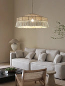 GobekUsa Bohemian Tassel Chandelier: Handmade Nordic Pendant Lamp for Bedroom, Living Room, Kitchen
