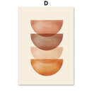 Bohemian abstract geometry earth tone wall art canvas living room
