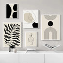 GobekUsa Boho Geometric Line Canvas Wall Art