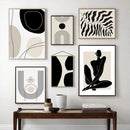 GobekUsa Boho Geometric Line Canvas Wall Art
