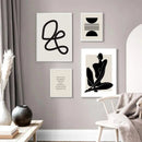GobekUsa Boho Geometric Line Canvas Wall Art
