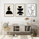 GobekUsa Boho Geometric Line Canvas Wall Art