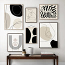 GobekUsa Boho Geometric Line Canvas Wall Art