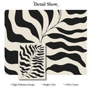 Boho geometric line black & white framed canvas set living room wall art by Decorbites