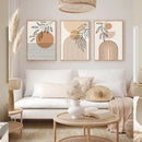 Boho light nordic minimalist canvas wall art set living room by Decorbites