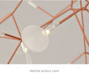 GobekUsa Branch Design Nordic Chandelier - Rose Gold/Black