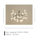 GobekUsa Branch Design Nordic Chandelier - Rose Gold/Black